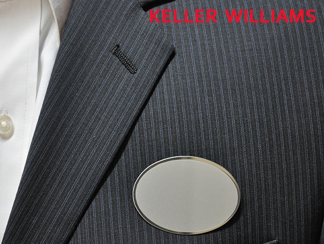 KW logo on frosted silver oval 