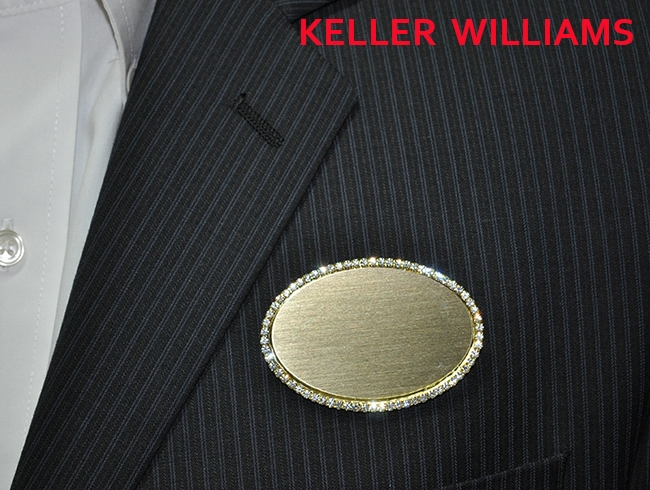KW logo on gold bling oval 