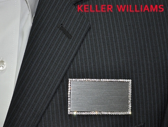 KW logo on  silver bling rectangle 